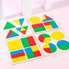 Montessori educação infantil brinquedos de quebra-cabeça tridimensionais de madeira forma geométrica placa três fabricantes de brinquedos educativos para crianças atacado