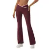 Conjunto de Yoga de Bloques de Color Transfronterizo con Cuello en V, Pantalones Acampanados de Yoga de Cintura Alta, Ropa Deportiva de Fitness, Pantalones Largos Casuales Moldeadores