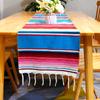 Manta de Bandera de Mesa Mexicana Personalizada Mantel de Fiesta Mantel Tejido Manta con Borlas Mantel Mexicano Manta Rayada de Colores Lote