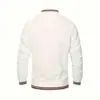 Chaqueta Casual Sencilla para Hombre Primavera y Otoño 2025, Exclusivamente para Ventas Transfronterizas, Ropa de Trabajo Deportiva de Color Sólido, Estilo de Moda Europeo y Americano para Hombre