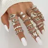 Anillos Ecológicos Europeos y Americanos de Venta Caliente Transfronteriza, Conjuntos de Múltiples Piezas de Alta Gama Incrustados con Diamantes, Anillos Apilables, Joyería y Accesorios de Moda