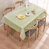 Toalha de Mesa de PVC Impermeável e à Prova de Óleo, Sem Lavagem, Toalha de Mesa de Tecido Xadrez Estilo Ins para Mesas e Cadeiras, Quadrada e Retangular, Estilo Ins