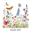 Venta al por mayor transfronteriza Acuarela Flor silvestre Mariposa Tinta blanca Estampado por transferencia de calor Patrón para ropa Pegatinas Logotipo por transferencia de calor Parches termoadhesivos