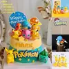 Decoração para Assar Cartoon Pokemon Plug-In Decoração de Bolo para Festa de Aniversário Pokemon Ornamento de Pokébola