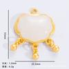 Incrustación de Maniquí Antiguo Imitación Jade Hetian Colgante Candado Ping An Ruyi Colgante Calabaza de Bambú Accesorios de Joyería DIY