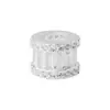 Contas cilíndricas de zircônia em prata s925 com incrustação de diamante, conta tipo roda com furo grande, conta de cintura fina, acessório para miçangas DIY 10mm