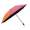 Venta al por mayor de fábrica marca Jiangnan lluvia paraguas arcoíris resistente al viento 8 varillas 4 secciones tela parachoques protección solar protección solar paraguas publicitario personalización