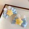 Presilha de Cabelo Coelho Fofo Adorno de Cabeça Lolita Laço Aqua Presilha de Cabelo com Orelha de Pelúcia Estrela Presilha de Cabelo Doce