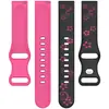 Adecuado para reloj Samsung watch7 de silicona bicolor con relieve láser, correa de repuesto para reloj de 18/20/22 mm