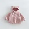 Abrigo de Peluche de Dibujos Animados para Niñas 2026 Invierno Bebé Niña Polar Espesado con Capucha de Gato zdw6721