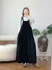 Moda Otoño 2026 Overol Holgado Recto para Mujer, Pantalones Falda de Pierna Ancha Versátiles Casuales Vintage