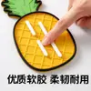 Alfombrilla para tapa de olla con forma de piña, Alfombrilla con forma de zanahoria, Soporte para tapas de ollas de almacenamiento, Alfombrilla para escurrir y aislamiento térmico en la encimera, Alfombrilla para colocar tabla de cortar