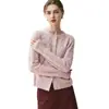Outono/Inverno 2026 Novo Cardigan de Cashmere para Bebê e Mulher, Versátil, Gola Redonda, Botão de Pérola, Tricô em Ponto Trançado, Elegante para Vendas Transfronteiriças