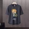 Nova camiseta de manga curta masculina verão coreano estilo moderno simples meia manga top Hong Kong estilo frouxo casual moda marca t-shirt