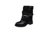Botas Cortas de Tobillo Estilo Martin Retro Simples con Correa de Hebilla de Gamuza para Mujer 2026 Nuevo Estilo de Otoño Botas de Moda con Suela Gruesa para Aumentar la Altura Botas de Media Caña