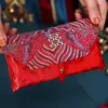 Sobres Rojos para Bodas, Exclusivos para Cambiar Títulos Formales, Diseño Único de Tela Nueva, Bolsas de Sobres Rojos de Alta Gama con Diseño de Tela