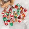 Pendientes de Diseño Divertido de Reno de Santa Claus Europeos y Americanos con Pasador de Plata, Pendientes de Campana de Navidad de Dibujos Animados de Cerámica Suave para Mujer