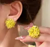 Pendientes de hortensia frescos y delicados, versátiles, con cuentas, elegantes y sofisticados, pendientes elegantes para mujer, pendientes de lujo ligero y favorecedores