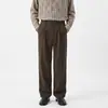 Pantalones de vestir casuales para hombre APO, transfronterizos, con caída, resistentes a las arrugas, color liso, versátiles, pantalones rectos holgados para hombre