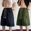 Nuevos pantalones cortos de trabajo multibolsillos de verano para hombre, pantalones casuales deportivos rectos holgados de longitud media, pantalones de montar de talla grande