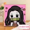 Kimetsu no Yaiba Pintura al Óleo Digital DIY Personajes de Anime Zenitsu Tanjiro Nezuko Pintura al Óleo Acrílica Pintada a Mano