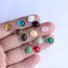 Vidro Patch para Superfície de Anel Oval 8*10mm Vidro em Formato de Ovo para Superfície de Anel Material para Joias Artesanais DIY Acessórios Venda por Atacado