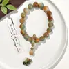 Pulsera Raíz de Bodhi de Dunhuang, Tamaño Grande, Cuentas Redondas para Sostener en la Mano, Cuentas de Bodhi Estilo Chino Tradicional para Meditación y Adoración, Pulsera de Cuentas de Oración Budista