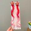 Clip de Pinza para Peluca Lazo Rojo Chino de Viaje Vacacional del Día Nacional para Niñas Peluca de Seda Brillante Dulce Fresca Clip para Trenzas de Cabello Rizado Accesorios para el Cabello
