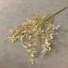 Flores Artificiales Doradas para Nochevieja, Hojas de Navidad, Flores Falsas de Año Nuevo, Venta al por Mayor desde Fabricante, Materiales para Cubo de la Fortuna, Arreglo Floral, Fruta Verde, Fruta de la Prosperidad