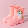 Botas de Lluvia para Niños Lindas Estudiantes Botas de Lluvia para Niños Zapatos de Goma para Niños Dibujos Animados Zapatos de Agua Impermeables Antideslizantes para Bebé de 1 a 7 Años