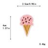Parche Bordado de Dibujos Animados de Cono de Helado Bordado por Computadora para Bolsas y Pantalones Parche Hecho a Mano DIY
