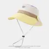 Sombrero Versátil para Niños, Tela de Secado Rápido, Estilo Delgado, Sombrero de Pescador de Ala Ancha, Bloques de Color, Sombrero de Cubo Desmontable, Sombrero de Malla Protector Solar para Verano 2026