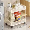 Prateleira de armazenamento para banheiro, organizador de detergente de roupa móvel colocado ao lado da máquina de lavar, carrinho pequeno para espaços estreitos no vaso sanitário
