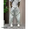 Pantalones Casuales Retro para Hombre 2026 con Diseño de Cintura Tridimensional, Pantalones con Cordón, Pantalones Deportivos de Exterior de Moda Estilo Coreano para Verano