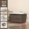 Caja de almacenamiento portátil de alta transparencia engrosada para uso doméstico, para guardar ropa, juguetes, libros, a prueba de humedad, a prueba de polvo, plástico de gran capacidad