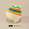Chapéus Infantis Outono e Inverno Estilo Coreano Chapéus de Tricô Chapéus de Lã Coloridos para Meninas e Meninos Proteção de Orelha Quente para Bebês Chapéus de Inverno para Bebês