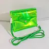 Bolso cruzado láser para mujer, Bolsa de maquillaje transparente de PVC, Bolsa de almacenamiento de PVC de colores, Bolsa de regalo iridiscente para team-building de empresa, Personalización