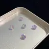 Pedra Solta Zircônia Banho Flor de Cerejeira Novo Modelo Transfronteiriço 6*6mm Brincos DIY Deslumbrante Versátil E-commerce Fonte de Suprimentos para Transmissão ao Vivo