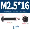 Tornillos de Cabeza Redonda Hexagonal de Acero Inoxidable 304 Negros Tornillos de Cabeza Semiredonda Tornillos de Cabeza Plana M2M3M4M5M6M8M10