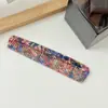 Peine Geométrico de Acetato con Patrón de Mármol Retro Coreano para Niña Elegante 14.5cm Peine de Dientes con Patrón de Moda Peine Alisador