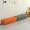 Banco sofá largo simple para instituciones de formación en educación temprana, salones de peluquería, salas de espera, salas de descanso y jardines de infancia, banco con cojín suave de fábrica