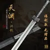 Ciudad de Longquan Metal Arma Fría Espada Espada Han Sin Afilar Forjada Integrada Esmalte Azul Espada del Emperador Dragón Alma de Hielo Regalo del Festival