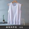 Chaleco de seda de hielo para hombre, ropa de verano, de malla fina, suelto, de talla grande, con hombros anchos, deportivo, de secado rápido, sin mangas, camiseta de moda