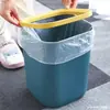Cubo de Basura Grande Engrosado para Uso Doméstico con Anillo de Presión Creativo Higiénico para Baño Cocina Sala de Estar Cesto de Basura sin Tapa