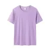 Camiseta transpirable de secado rápido, manga corta de color liso de seda helada, adecuada para correr, fitness, deportes y uso casual, se puede bordar o imprimir con un logotipo, disponible en tallas grandes