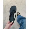 Chinelos de Plataforma Super Macios de Pele de Ovelha Estilo Minimalista para Mulheres, Novos Sandálias de Dedo de Couro Genuíno Estilo Verão, Salto Alto