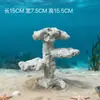 LPS Acuario de Agua Salada Paisaje de Arco Piedra Cerámica Porosa Alta Piedra Muerta Tanque de Peces Cueva de Paisaje Base de Cría de Coral
