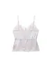 Para Comercio Exterior Transfronterizo Europeo y Americano Verano Nuevo Estilo Francés Sexy Pura Deseo Encaje Patchwork Corbata Cuello en V Camisola Top