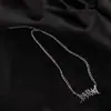 Colar masculino de aço titânio, não desbota, de alta qualidade, versátil, joias da moda hip-hop, acessórios retrô simples e únicos para mulheres