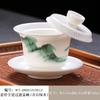 Jade mate gordo 360 grados puede flotar tres para cubrir el cuenco Dehua porcelana blanca kung fu juego de té cuenco de té cuenco de té con patrón de dragón Xianglong